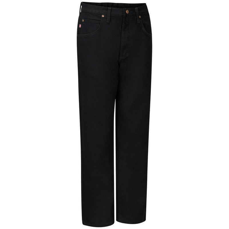 Red Kap Men's Relaxed Fit Jean, Prewashed Black, 38x30 - Image 5